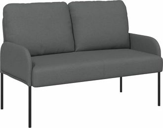 vidaXL Sof&aacute;s Con Coj&iacute;n 110cm Gris Oscuro Madera Contrachapada Vidaxl