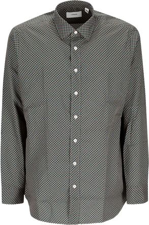 Lardini T-shirt in cotone con stampa geometrica - Grigio