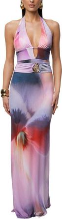JLUXLABEL Floral Blossom Print Maxi Dress in Purple at Nordstrom, Size X-Small
