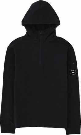 C.P. Company Half-Zip Sleeve Emblem Cotton Hoodie