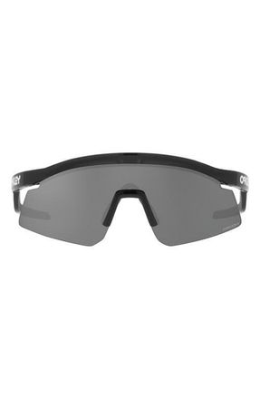 Oakley Hydra 37mm Prizm Semirimless Wrap Shield Sunglasses in Black at Nordstrom