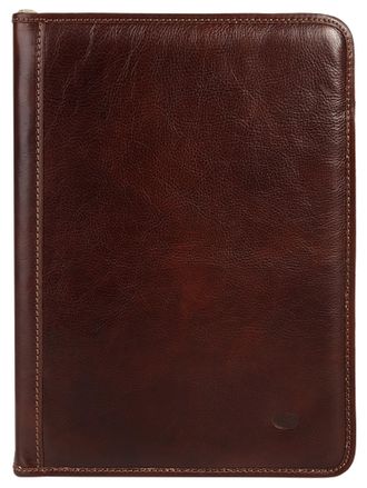 Pik&eacute; Dokumententasche PIK&Eacute;, Herren, Gr. B/H/T: 34cm x 25cm x 2cm onesize, braun, Leder, beschichtet, gl&auml;nzend, Taschen Dokumententasche, echt Leder, Made i