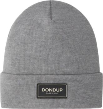 Dondup Grijze Beanie Muts - Heren - Hoeden - Grijs - ONE Size - Wol - Accessoires