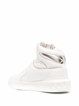 Valentino Garavani Roman Stud-Embellishment Lace-Up Sneaker - White