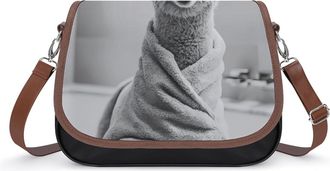 Generic Llama in Bath Womens Crossbody Bag Fashion Shoulder Handbags Message Tote Bag with Adjustable Strap