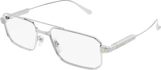 Cartier Brillen - Heren - Brillen - Grijs - 57 MM - Accessoires