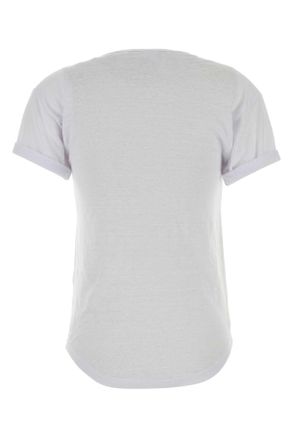 Isabel Marant Womens Koldia T-Shirt White Lin Flock Polyester