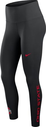 Nike Ohio State Zenvy Nike Womens Dri-FIT College High Rise 7/8 Leggings in Black | 02OV00AOH-Y05
