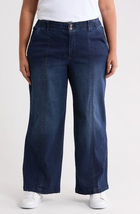 Democracy Sky Rise Wide Leg Jeans in Indigo at Nordstrom Rack, Size 18W