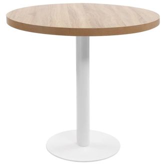 vidaXL Mesa De Bistr&oacute; Mdf Marr&oacute;n Claro 80 Cm Vidaxl