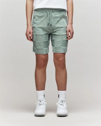 Psycho Bunny Kids Kelvin Towel Terry Sweatshort 335 ICEBERG GREEN / Teen / M/10-12