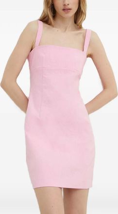 HUGO BOSS square-neck mini dress - women - Polyester/Elastane - 36 - Pink