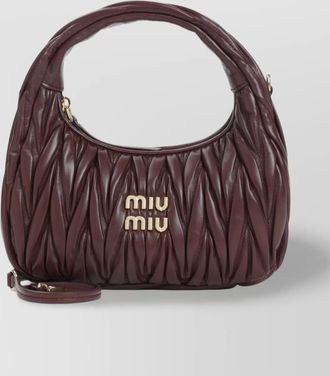 Miu Miu Wander matelassé nappa leather hobo bag (small)