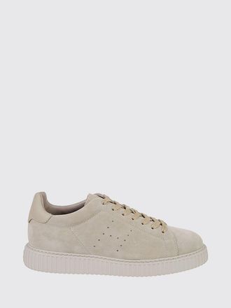 Hogan H677 Leather and Suede Low-Top Sneakers with Perforated H Logo