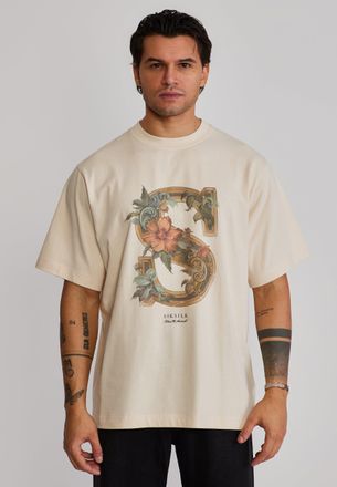 Siksilk Mens Ecru Graphic T-Shirt XXL