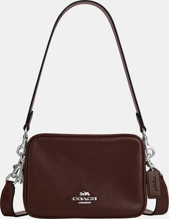 Coach Womens Mini Carey Crossbody Bag - Dark Brown Leather - One Size