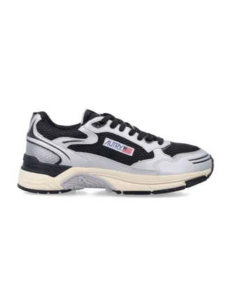 Autry Silver Color-Block Hyperway Sneakers