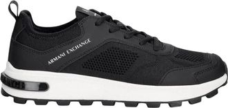 A|X Armani Exchange Sneakers van gebreid materiaal met rubberen zool - Heren - Sneakers - Zwart - 42 EU - Schoenen