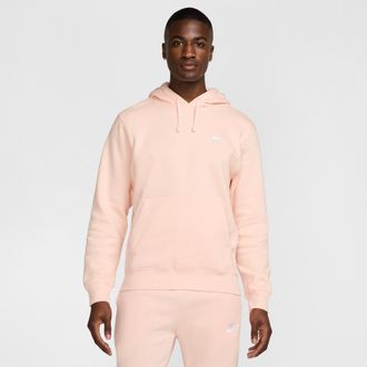 Nike Mens Nike Sportswear Club Fleece Pullover Hoodie in Pink | BV2654-664