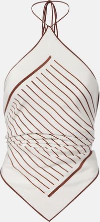 Sir. Marais striped halterneck silk top