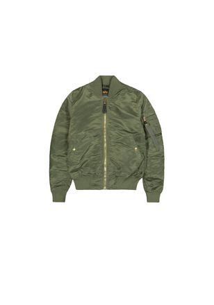 Alpha Industries Bomberjacke ALPHA INDUSTRIES MA-1 VF Light W, Damen, Gr. XS, gr&uuml;n (sage, gr&uuml;n, gold), Obermaterial: 100% Nylon, Futter: 100% Nylon, Jacken Bomberjacke