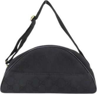 Gucci Pre-owned Shoulder Bags, female, Black, Size: ONE SIZE Pre-owned GG Canvas Shoulder Bag