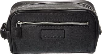 Brooks Brothers Natural Milled Textured Leather Travel Case