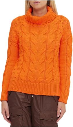 Ermanno Scervino Ronde coltrui - Dames - Coltruien - Oranje - 2XS - Wol - Truien & Vesten