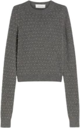 Sportmax Sierra Crewneck Sweater - Dames - Ronde hals truien - Grijs - XS - Wol - Truien & Vesten