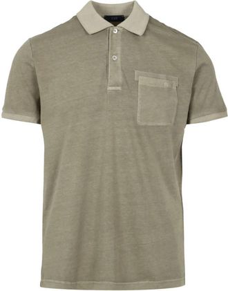Fay Klassiek poloshirt - Heren - Polos - Groen - S - Katoen - Tops