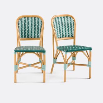 La Redoute Interieurs Set van 2 gevlochten stoelen, Musette