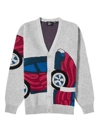 by Parra knitted cardigan - unisex - Wool/Polyamide - S - Grey