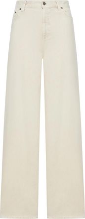 Golden Goose Wide Leg Jeans In Cotton Denim