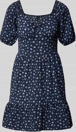 Only Minikleid mit Puff&auml;rmeln Modell HILLARY in Marine, Gr&ouml;&szlig;e XL