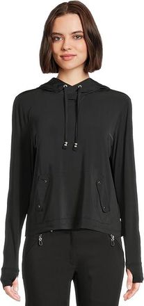 Jamie Sadock Sunsense Long Sleeve Hoodie Womens Sweatshirt Jet : 2XL, Polyester/Spandex