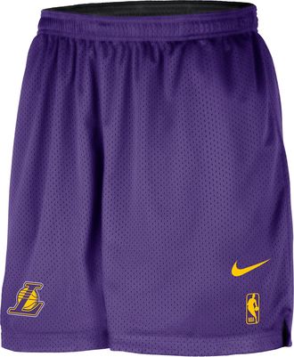 Nike Los Angeles Lakers Courtside Nike Mens NBA Mesh Practice Shorts in Purple | FZ7505-504