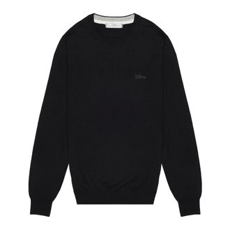 Guess Round-neck Knitwear, male, Black, Size: 2XL Daniel CN LS Basic Swtr
