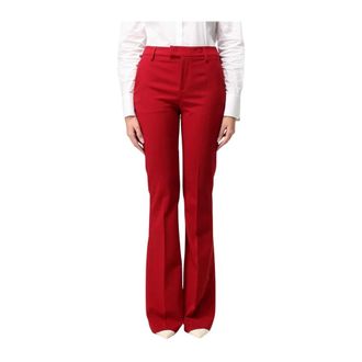 Dondup Wide Trousers, female, Red, XS, Flare Trousers