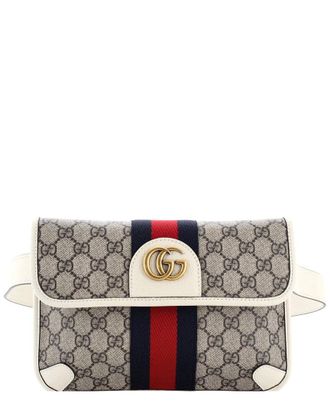 Gucci Ophidia Flap Belt Bag Gg Coated (Authentic Pre-Loved)
