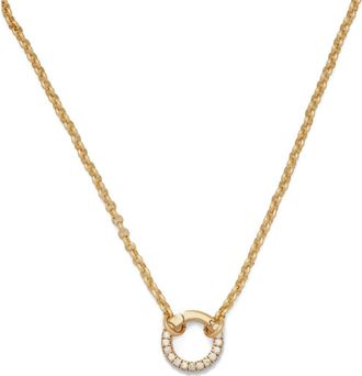 Made by Mary Rolo Charm Necklace with CZ Link Lock in Gold Filled With Cz Link Lock at Nordstrom