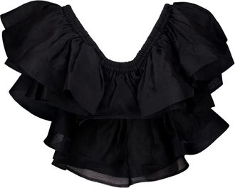 Zimmermann ruffled blouse - Black