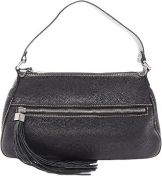 Chanel Pre-owned Leather chanel-bags - Dames - Vintage Schoudertas - Zwart - ONE Size - Vintage