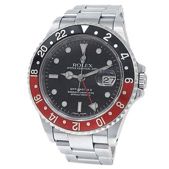 Rolex Pre-owned Rolex GMT-Master II Automatic Black Dial Mens Watch 16710 BKSO