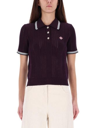 Casablanca Cotton Knit Polo Shirt