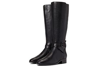naturalizerブラックレザーブーツ 中ヒール Women's Black Boots | Naturalizer