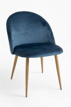Regalos Miguel Sillas Comedor - Silla Vint Terciopelo - Azul