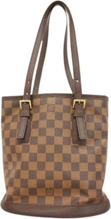 Louis Vuitton Pre-owned Bucket Bags, female, Brown, Size: ONE SIZE Pre-owned Marais Tote Bag