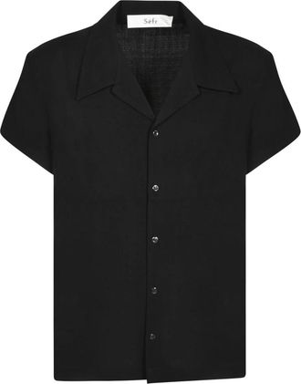 Séfr Hombre, Camisas, Negro, Talla: S