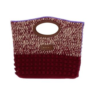 Marni Knotty Crochet Clutch - female - Marni - Handbags - Red - ONE SIZE - Bags
