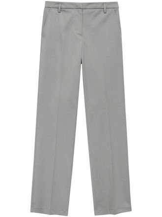 Anine Bing pressed-crease straight-leg trousers - Grey